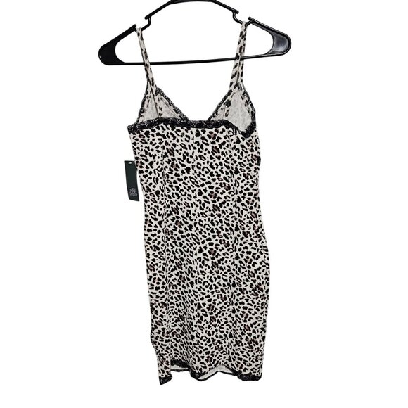 Wild Fable Leopard Print Cami Slip Dress Womens Sz XS Lace Trim Spaghetti Strap - Picture 2 of 8